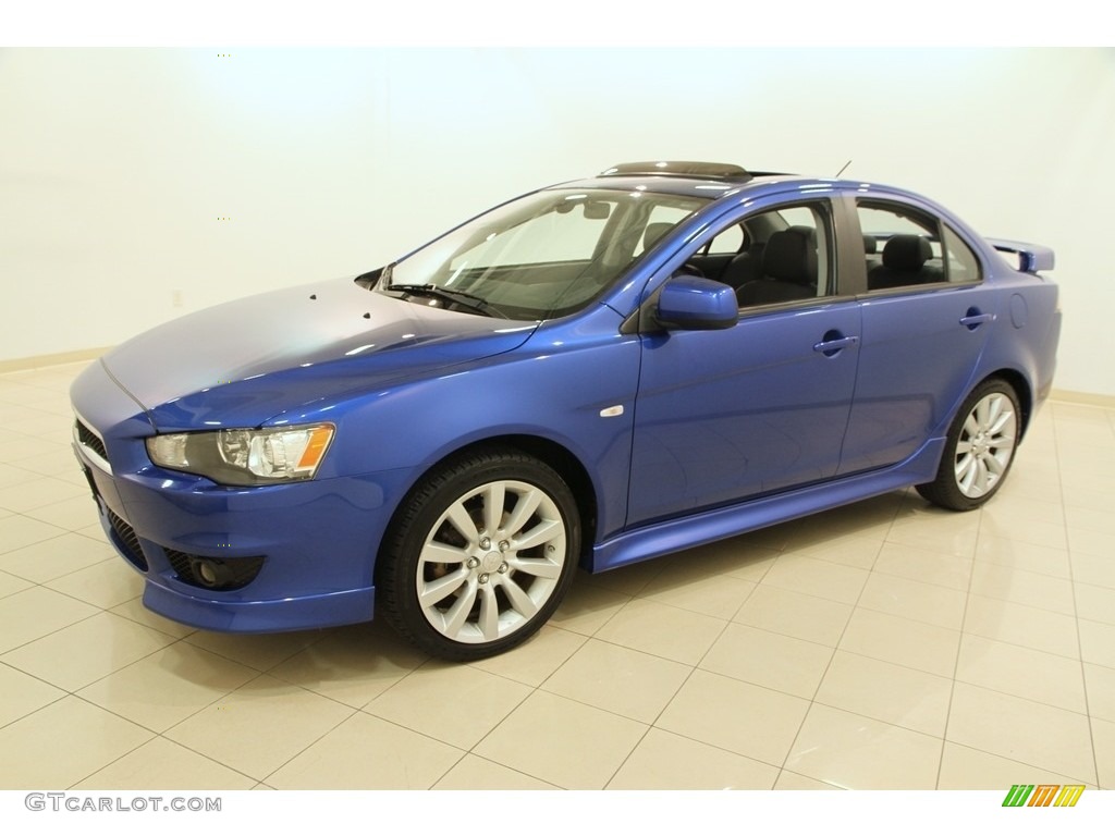2010 Lancer GTS - Octane Blue Metallic / Black photo #3