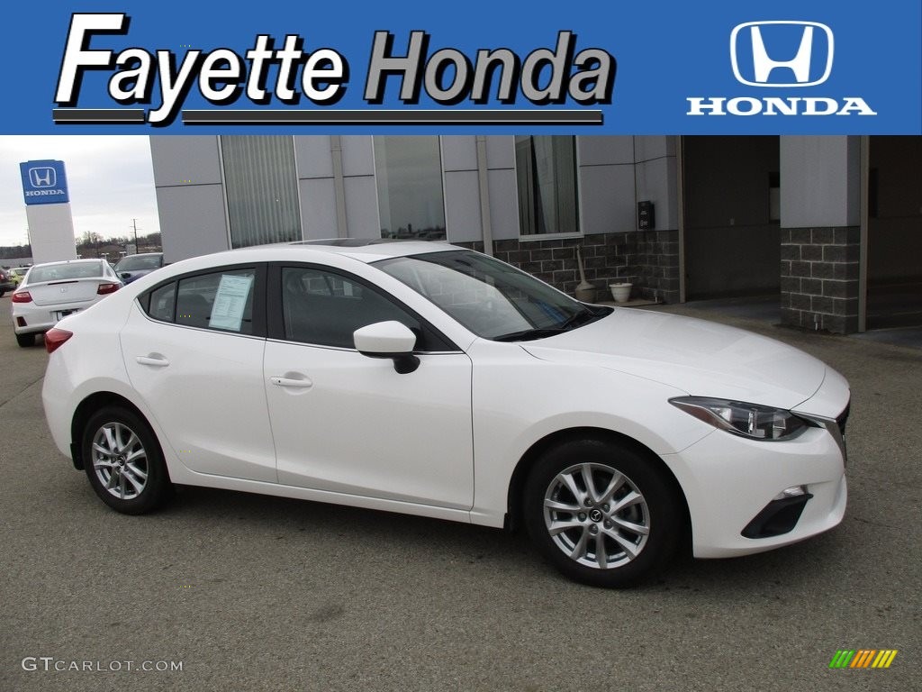 2014 MAZDA3 i Touring 4 Door - Snowflake White Pearl / Black photo #1