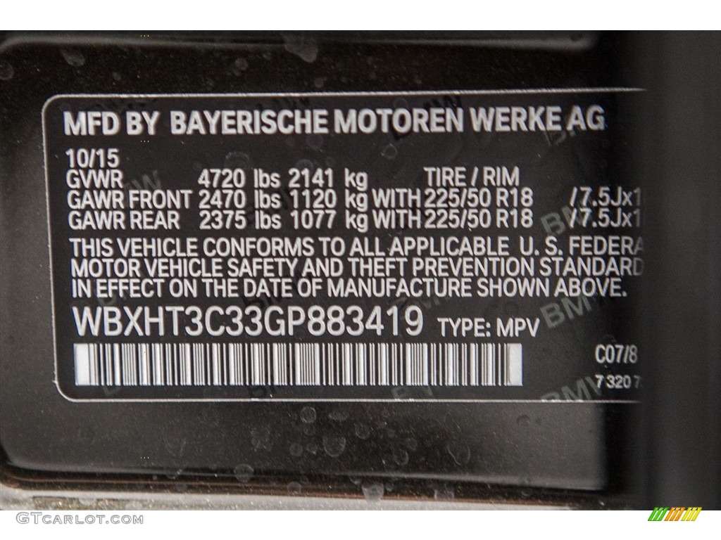2016 BMW X1 xDrive28i Parts Photos