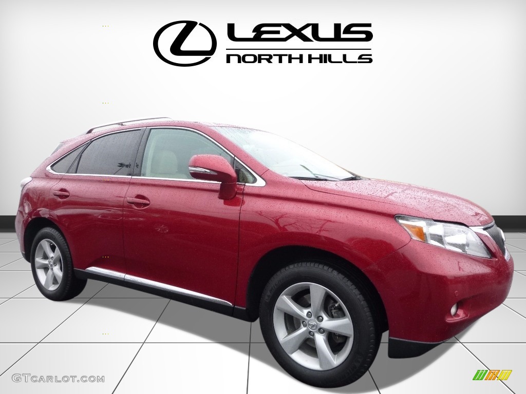 2012 RX 350 AWD - Matador Red Metallic / Parchment photo #1