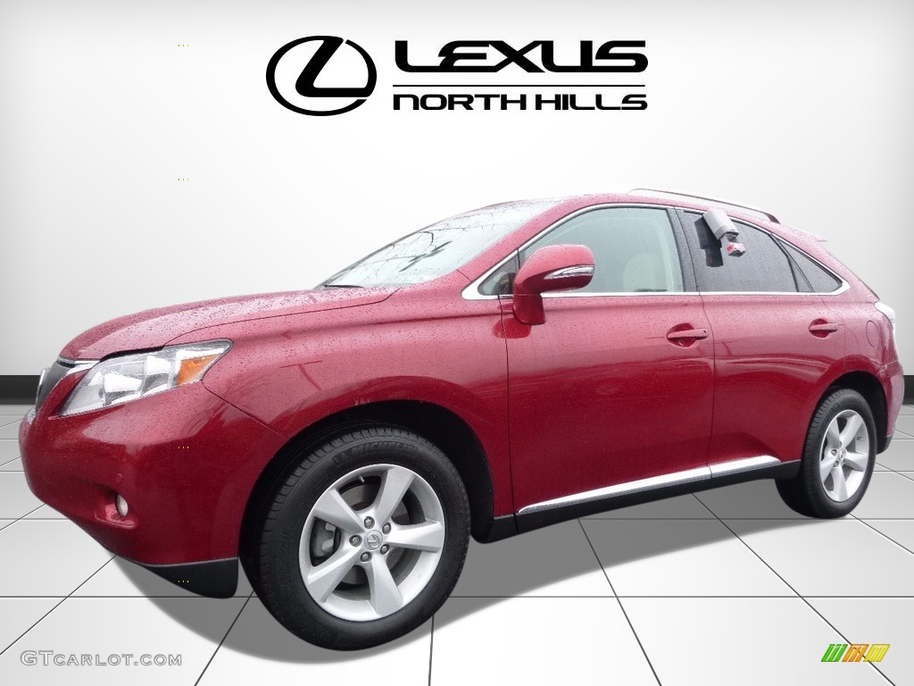 2012 RX 350 AWD - Matador Red Metallic / Parchment photo #4