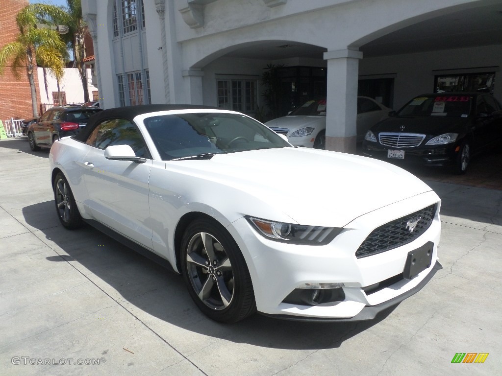 2015 Mustang V6 Convertible - Oxford White / Ebony photo #1