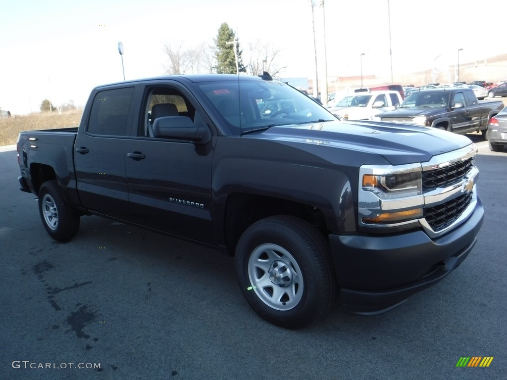 2016 Silverado 1500 WT Crew Cab 4x4 - Tungsten Metallic / Dark Ash/Jet Black photo #6