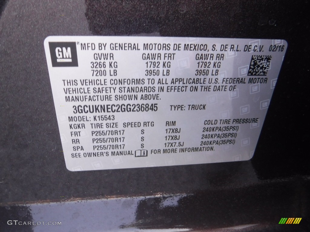 2016 Silverado 1500 WT Crew Cab 4x4 - Tungsten Metallic / Dark Ash/Jet Black photo #20