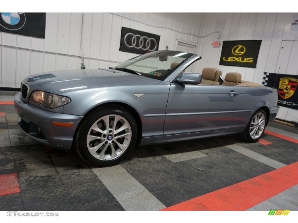 2006 3 Series 330i Convertible - Quartz Blue Metallic / Beige photo #2