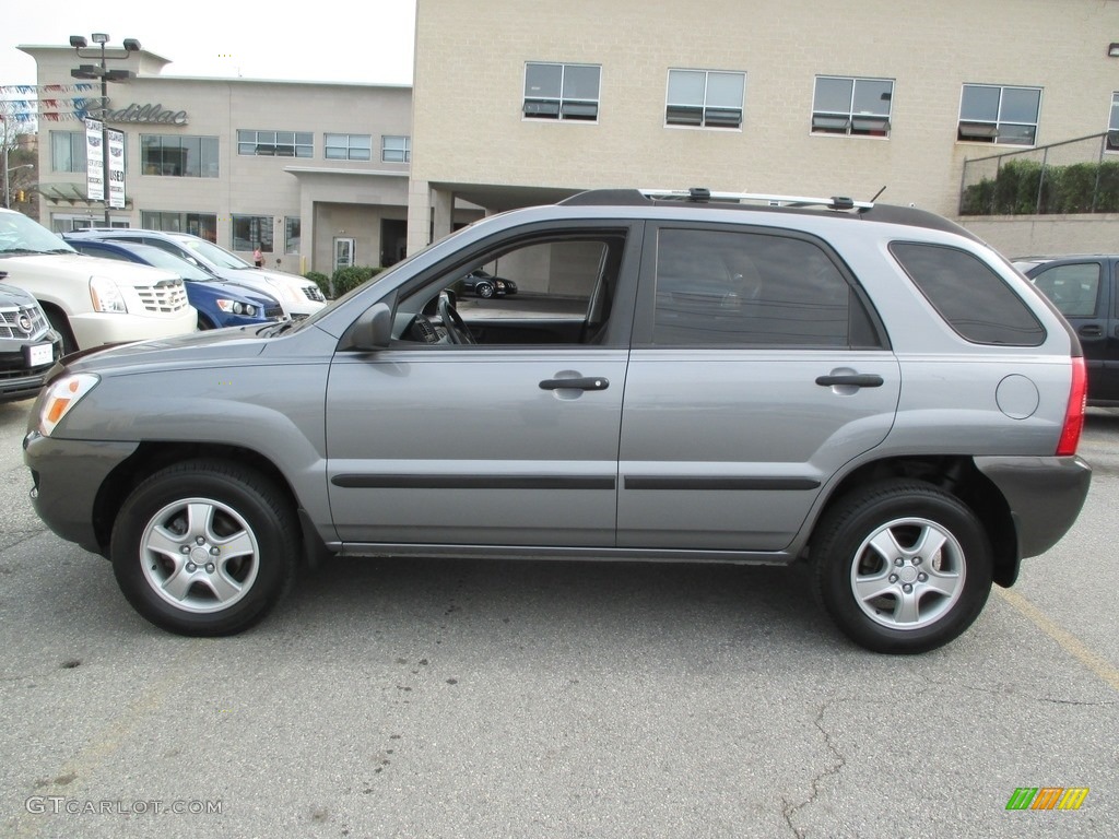 2007 Sportage LX - Steel Silver / Black photo #3