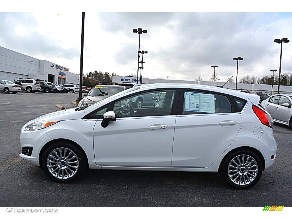 2015 Fiesta Titanium Hatchback - Oxford White / Medium Light Stone photo #6