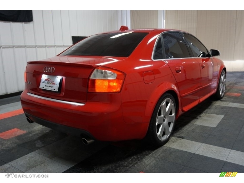 2004 S4 4.2 quattro Sedan - Brilliant Red / Black/Blue photo #7