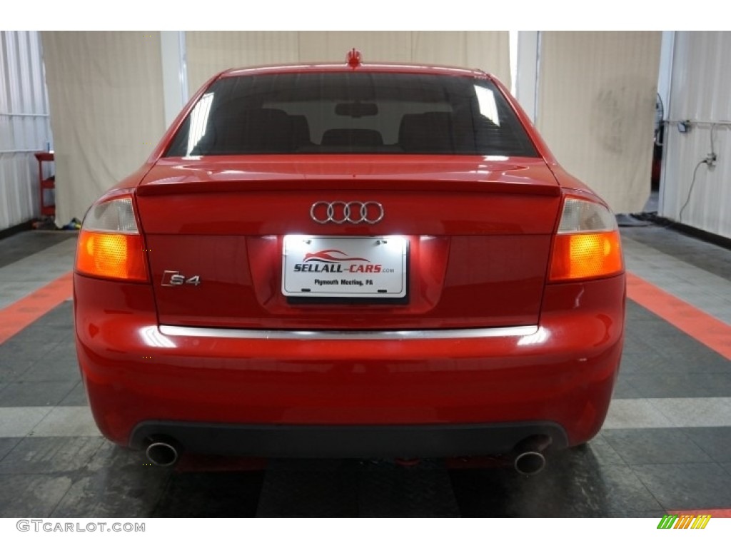 2004 S4 4.2 quattro Sedan - Brilliant Red / Black/Blue photo #8