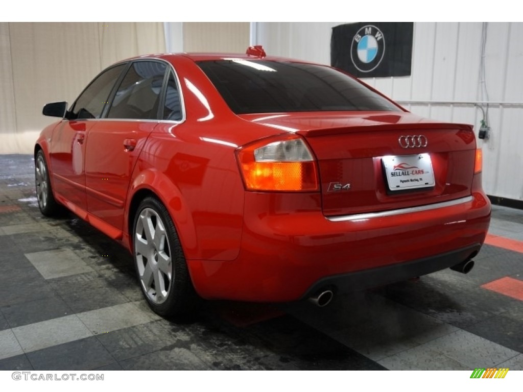 2004 S4 4.2 quattro Sedan - Brilliant Red / Black/Blue photo #9