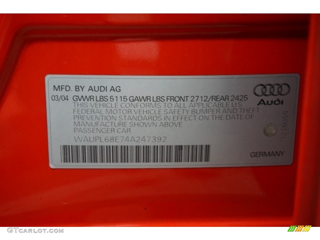 2004 S4 4.2 quattro Sedan - Brilliant Red / Black/Blue photo #13