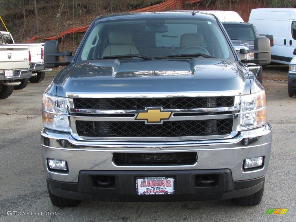 2013 Silverado 2500HD LTZ Crew Cab 4x4 - Blue Granite Metallic / Light Cashmere/Dark Cashmere photo #2