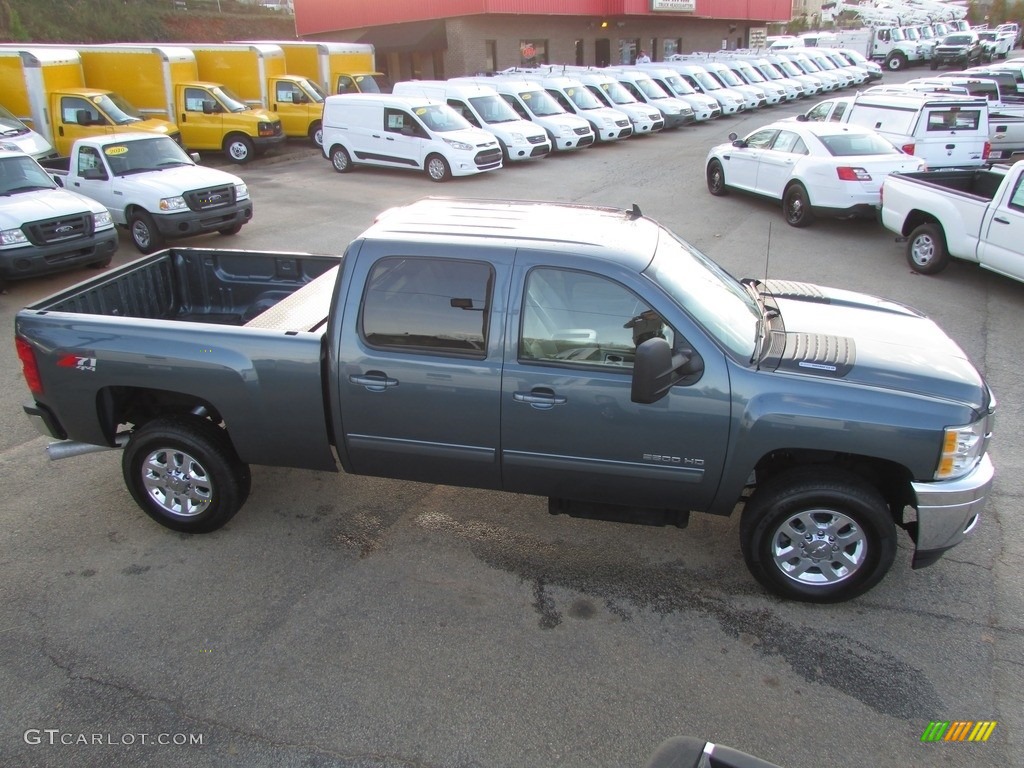 2013 Silverado 2500HD LTZ Crew Cab 4x4 - Blue Granite Metallic / Light Cashmere/Dark Cashmere photo #4