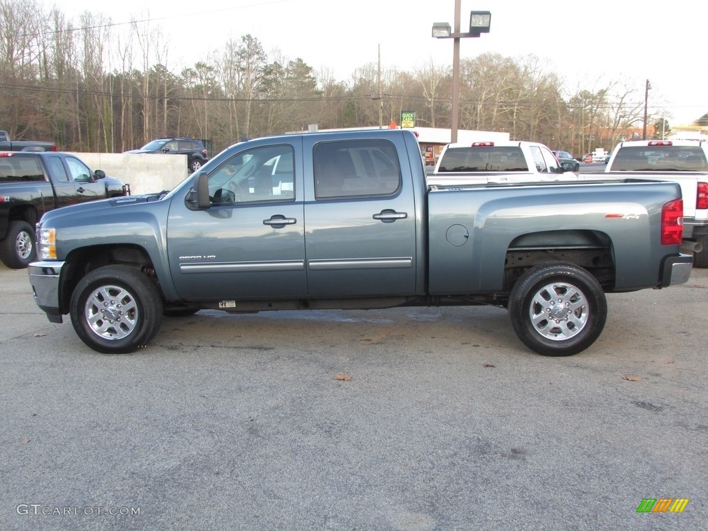2013 Silverado 2500HD LTZ Crew Cab 4x4 - Blue Granite Metallic / Light Cashmere/Dark Cashmere photo #11