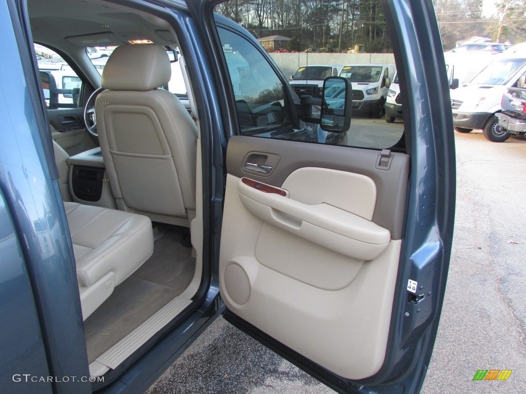 2013 Silverado 2500HD LTZ Crew Cab 4x4 - Blue Granite Metallic / Light Cashmere/Dark Cashmere photo #40