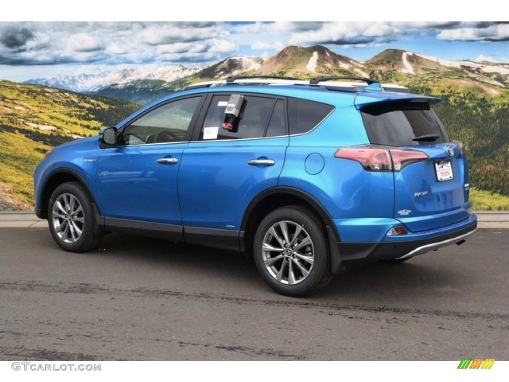 2016 RAV4 Limited Hybrid AWD - Electric Storm Blue / Ash photo #3