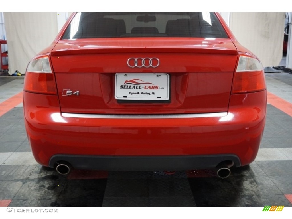 2004 S4 4.2 quattro Sedan - Brilliant Red / Black/Blue photo #76