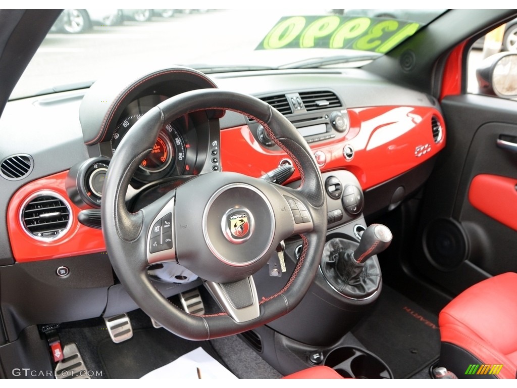 2013 500 Abarth - Rosso (Red) / Abarth Nero/Rosso/Nero (Black/Red/Black) photo #5