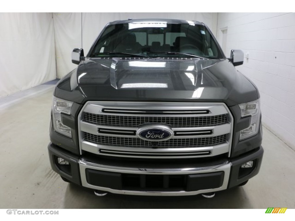 2016 F150 Platinum SuperCrew 4x4 - Magnetic / Platinum Black photo #2