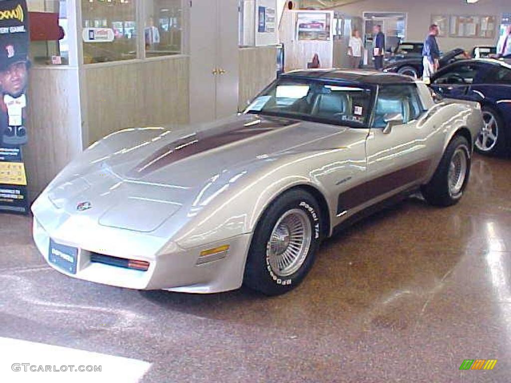 Silver Beige Chevrolet Corvette