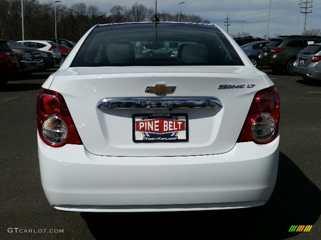 2016 Sonic LT Sedan - Summit White / Jet Black/Dark Titanium photo #2