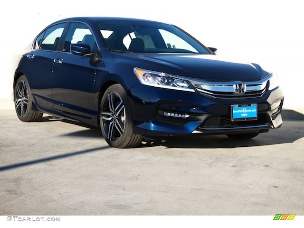 2016 Accord Sport Sedan - Obsidian Blue Pearl / Black photo #1