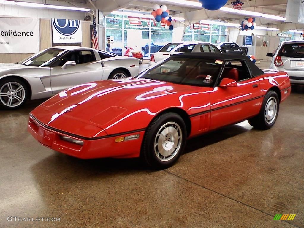 1986 Corvette Convertible - Bright Red / Red photo #3