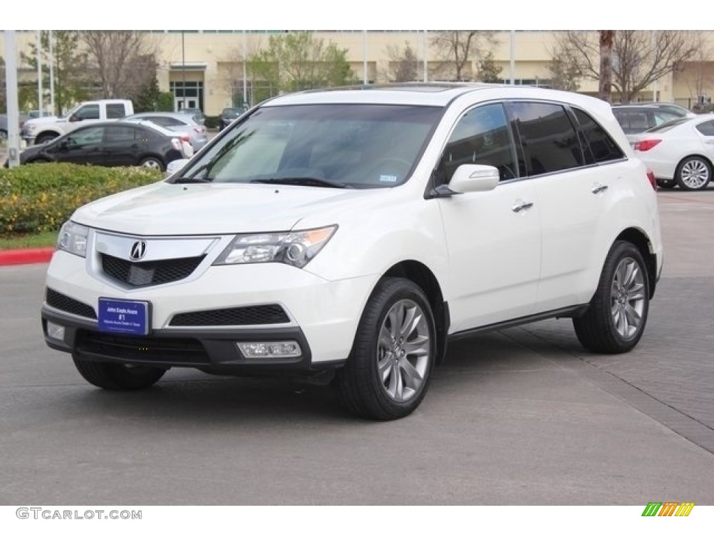 2013 MDX SH-AWD Advance - Aspen White Pearl / Umber photo #3
