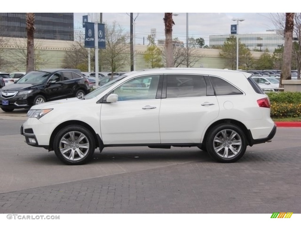 2013 MDX SH-AWD Advance - Aspen White Pearl / Umber photo #4