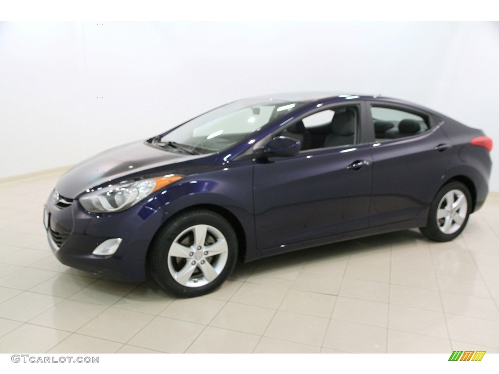 2012 Elantra GLS - Indigo Night Blue / Gray photo #3