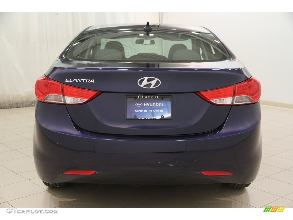 2012 Elantra GLS - Indigo Night Blue / Gray photo #13