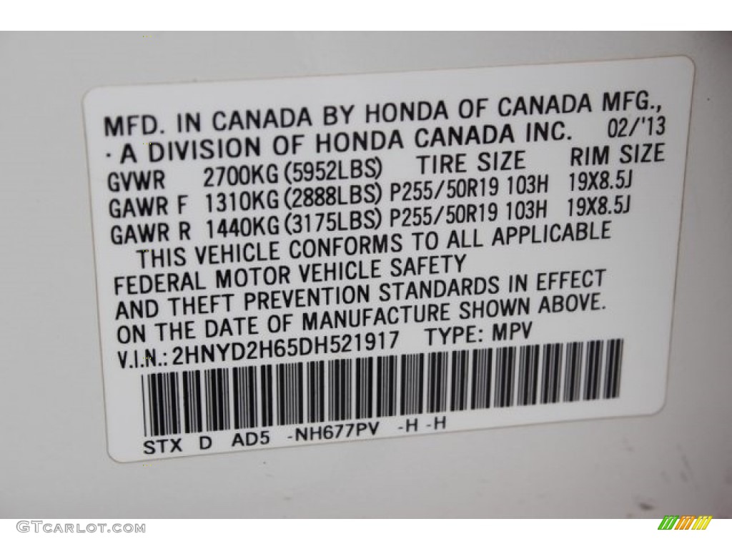 2013 MDX SH-AWD Advance - Aspen White Pearl / Umber photo #53