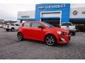 2016 Red Hot Chevrolet Sonic RS Hatchback  photo #1