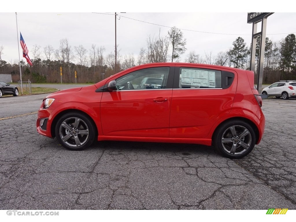 Red Hot 2016 Chevrolet Sonic RS Hatchback Exterior Photo #111468520