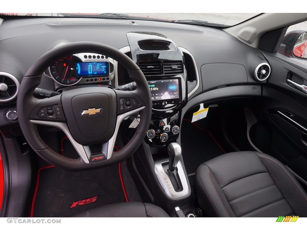 RS Jet Black Interior 2016 Chevrolet Sonic RS Hatchback Photo #111468653