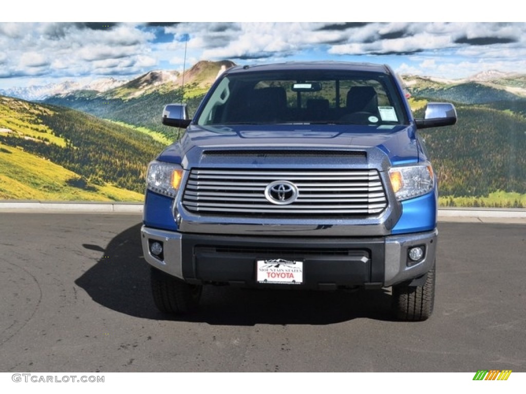 2016 Tundra Limited CrewMax 4x4 - Blazing Blue Pearl / Black photo #2