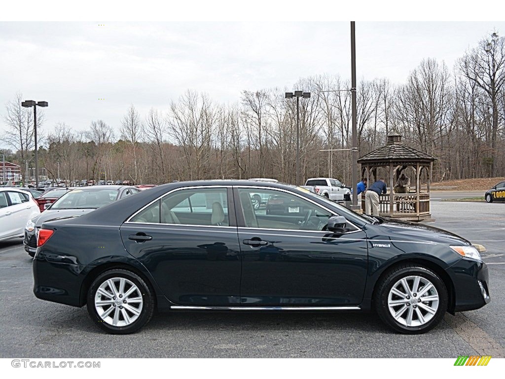 2014 Camry Hybrid XLE - Parisian Night Pearl / Ivory photo #2