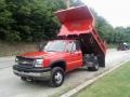 Victory Red - Silverado 3500HD Chassis 4x4 Dump Truck Photo No. 1