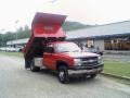 Victory Red - Silverado 3500HD Chassis 4x4 Dump Truck Photo No. 4