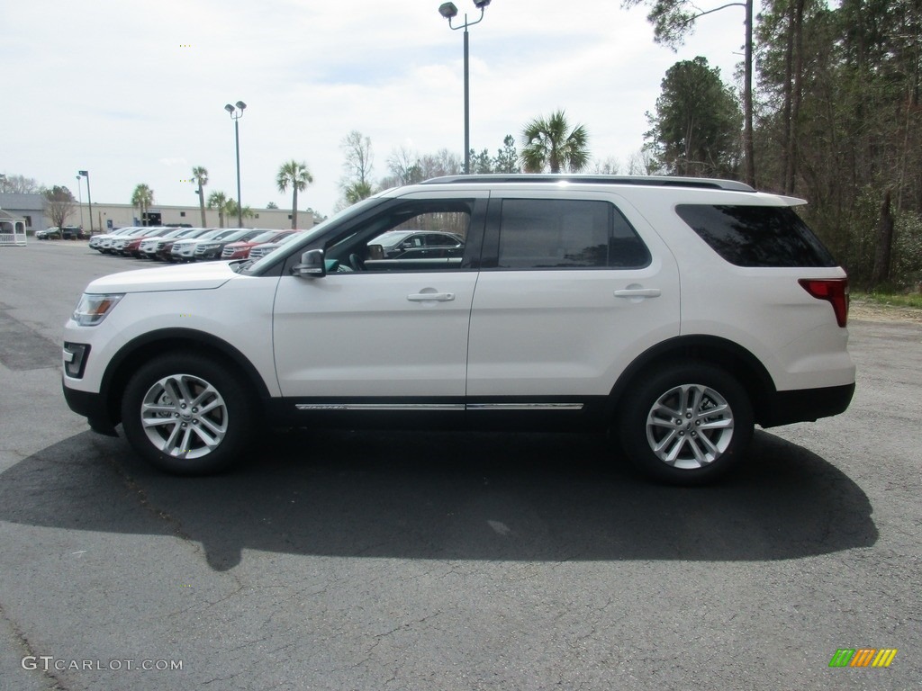 2016 Explorer XLT - White Platinum Metallic Tri-Coat / Ebony Black photo #8