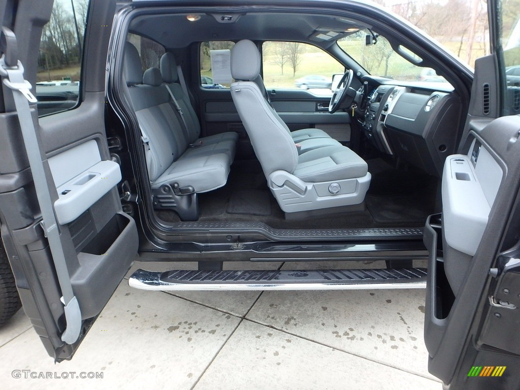 2014 F150 XLT SuperCab 4x4 - Tuxedo Black / Steel Grey photo #14