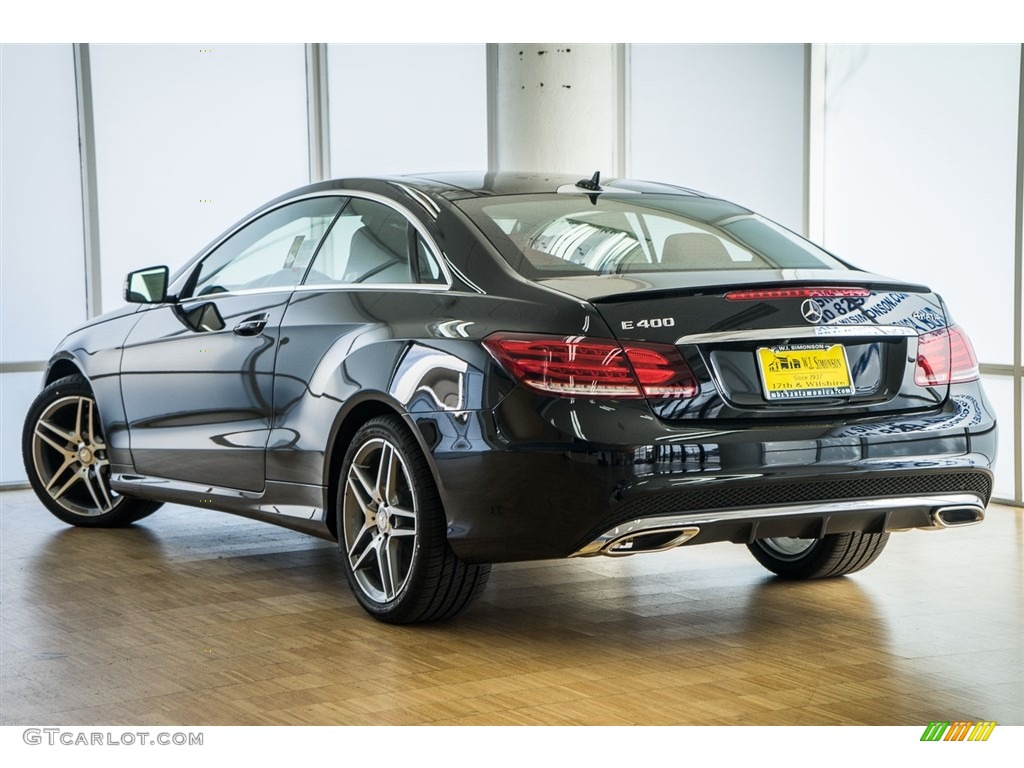 2016 E 400 4Matic Coupe - Obsidian Black Metallic / Red/Black photo #3