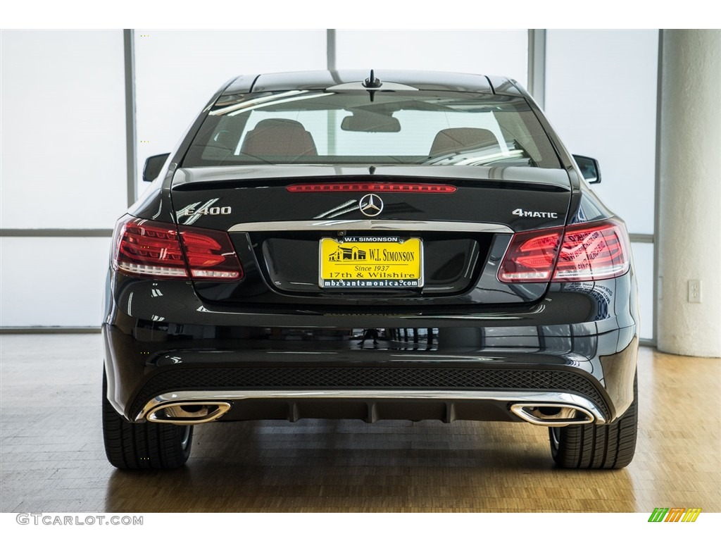 2016 E 400 4Matic Coupe - Obsidian Black Metallic / Red/Black photo #4