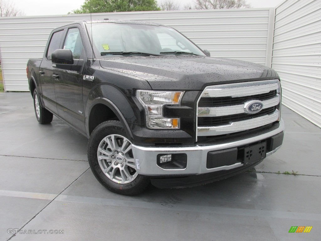 2016 F150 Lariat SuperCrew - Shadow Black / Black photo #2