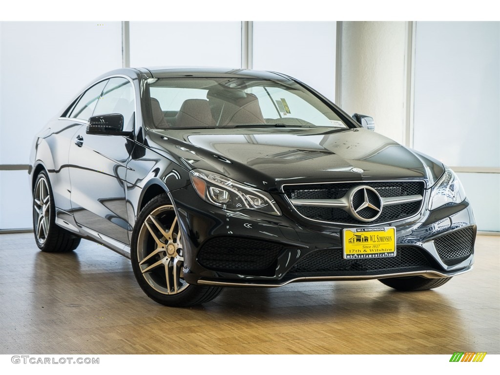 2016 E 400 4Matic Coupe - Obsidian Black Metallic / Red/Black photo #12