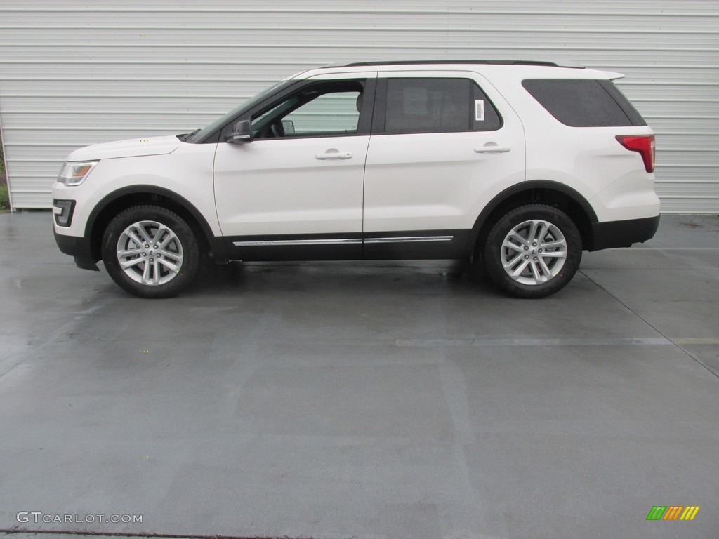 2016 Explorer XLT - White Platinum Metallic Tri-Coat / Medium Light Camel photo #6