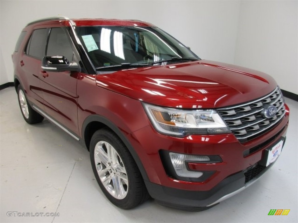 2016 Explorer XLT - Ruby Red Metallic Tri-Coat / Medium Light Camel photo #2