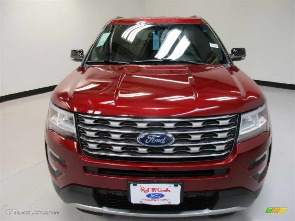 2016 Explorer XLT - Ruby Red Metallic Tri-Coat / Medium Light Camel photo #3