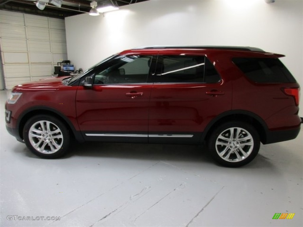 2016 Explorer XLT - Ruby Red Metallic Tri-Coat / Medium Light Camel photo #6