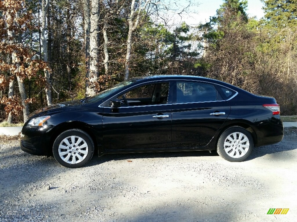 2014 Sentra SV - Super Black / Charcoal photo #5